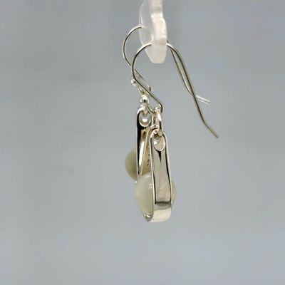 White Opal Drop Earrings