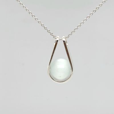 White Opal Drop Pendant
