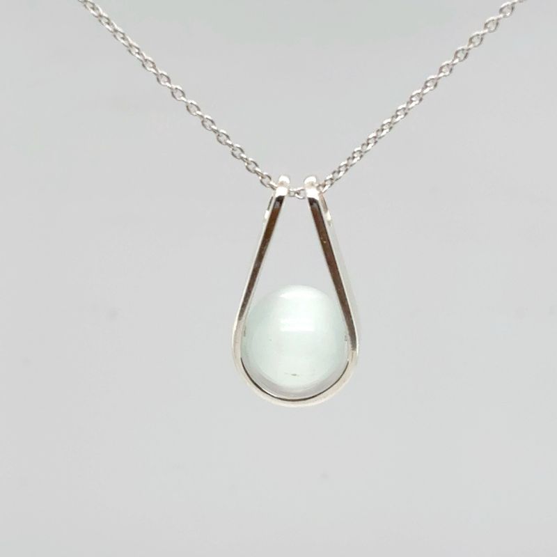 White Opal Drop Pendant