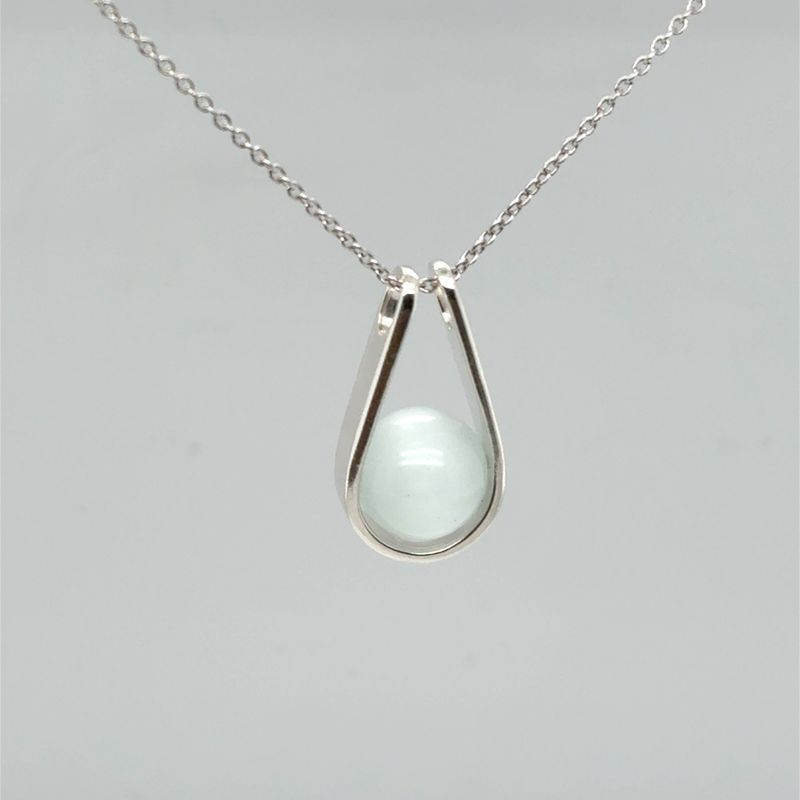 White Opal Drop Pendant