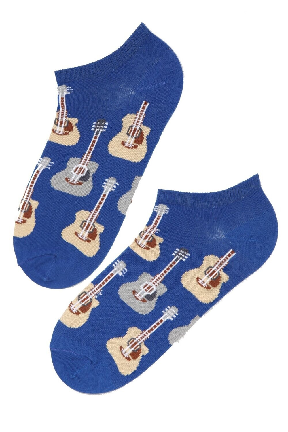 PUREJOY men's low-cut blue guitar socks