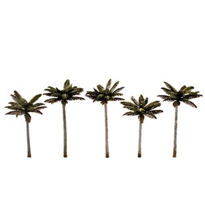 Woodland Scenics TR3597 3"-3¾" Classic Small Palm Trees (5/Pk)