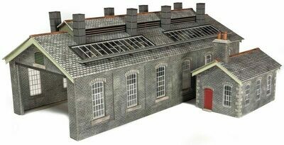 Metcalfe PO337 Double Track Engine Shed - Stone Kit