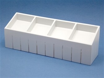 WHITE PAINTED DIVIDER COUNTER