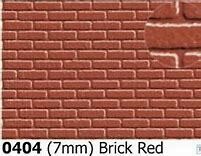 Plastikard 0404 7mm Brick Red