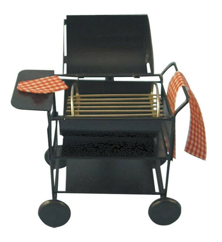 BLACK METAL BBQ WITH ACCESSORIES