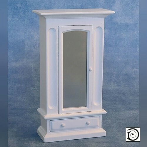 WHITE MIRRORED WARDROBE