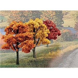 Woodland Scenics TR1577 3"-5" Ready Made Fall Colours Deciduous Value Pack (14/Pk)