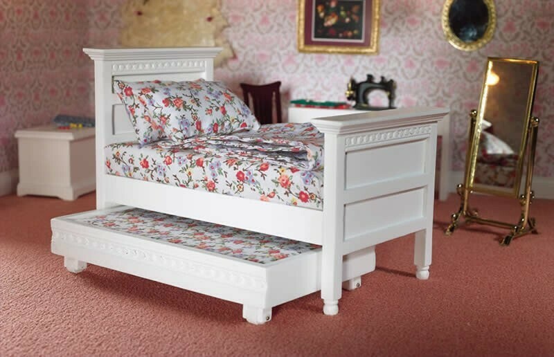 MODERN WHITE SINGLE BED AND GUEST BED