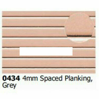 Plastikard 0434 4mm Spaced Planking Grey