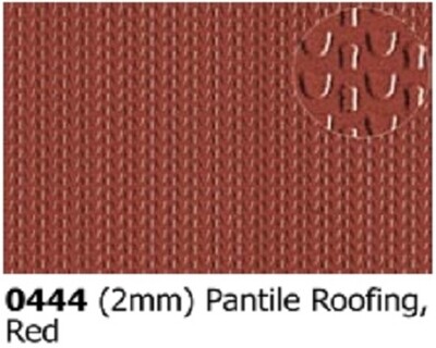 Plastikard 0444 2mm Pantile Roofing Red
