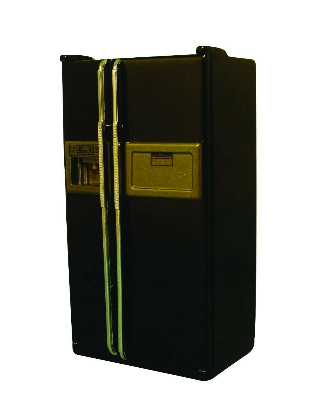 DELUX AMERICAN FRIDGE IN BLACK AND CHROME