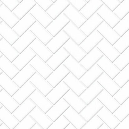 Embossed White Herringbone Metro Tiles A3