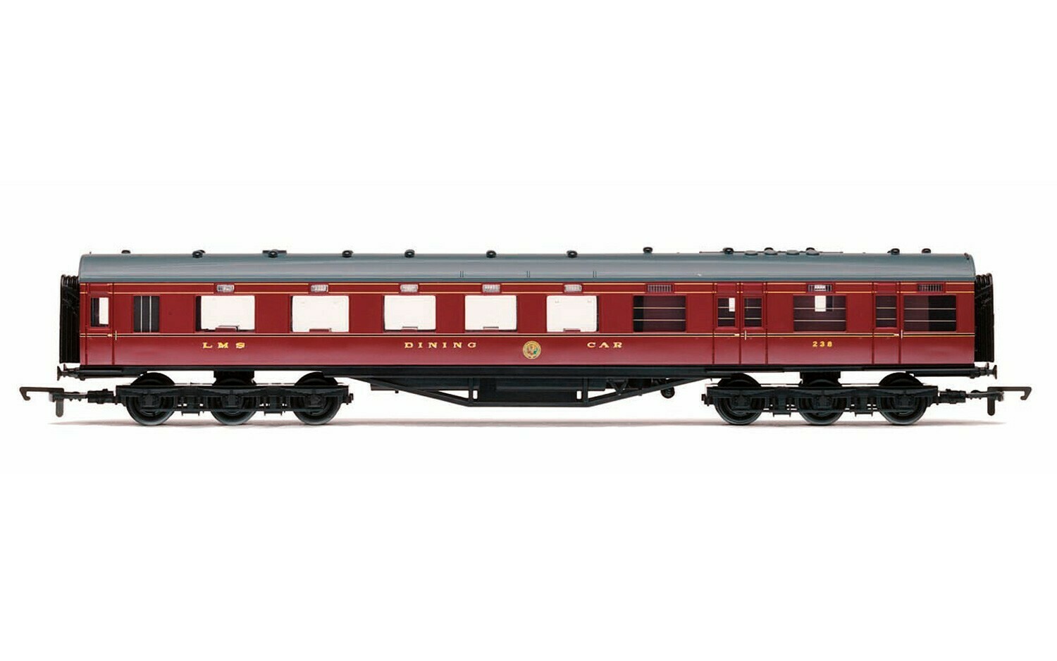 Hornby R4802 LMS 68' Dining/Restaurant Car '238', Crimson Lake - Era 3