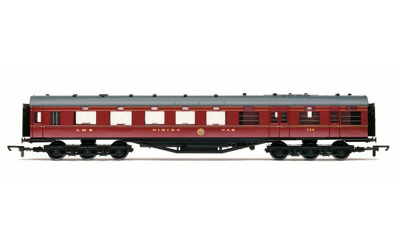 Hornby R4802 LMS 68' Dining/Restaurant Car '238', Crimson Lake - Era 3