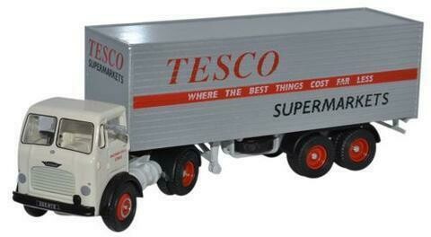 Oxford Diecast 76LO001 Leyland Beaver Box Trailer Tesco