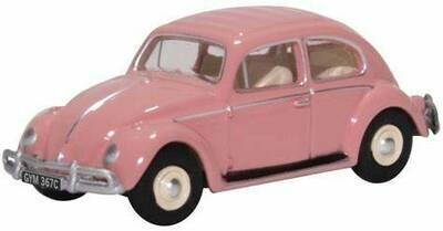 Oxford Diecast 76VWB011UK VW Beetle Pink - UK Registration