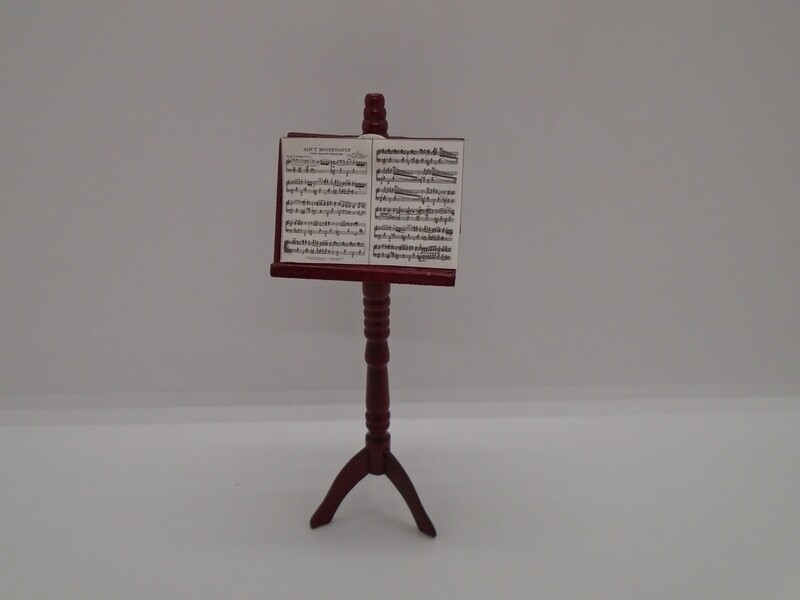 CARVED MUSIC STAND AND MUSIC