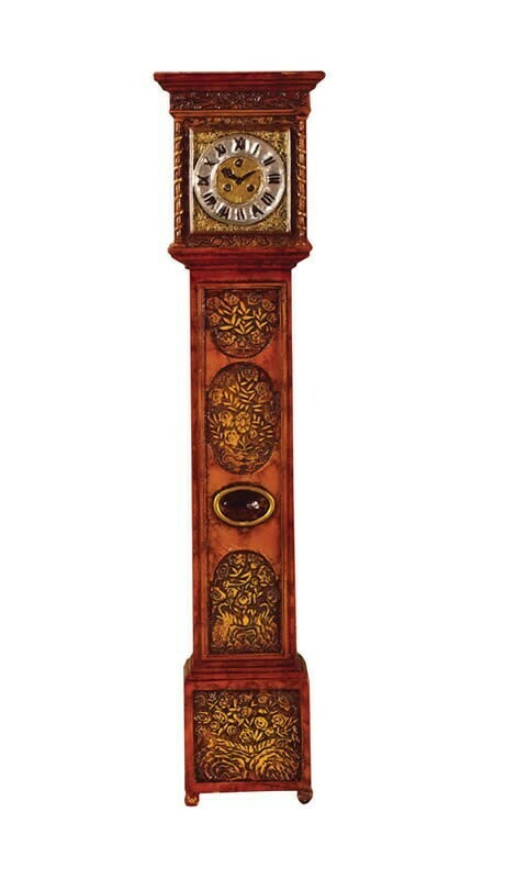 ORNATELY CARVED GRANDFATHER CLOCK