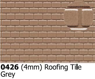 Plastikard 0426 4mm Roofing Tile Grey