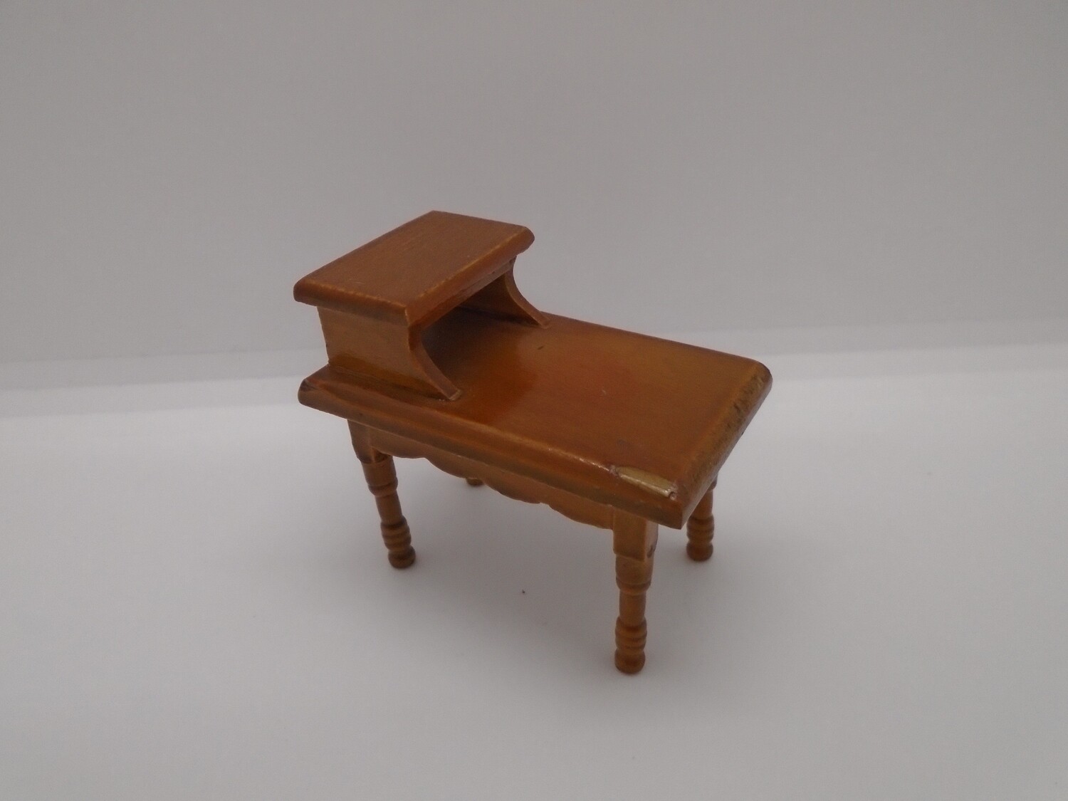 WOODEN TELEPHONE TABLE AND SEAT