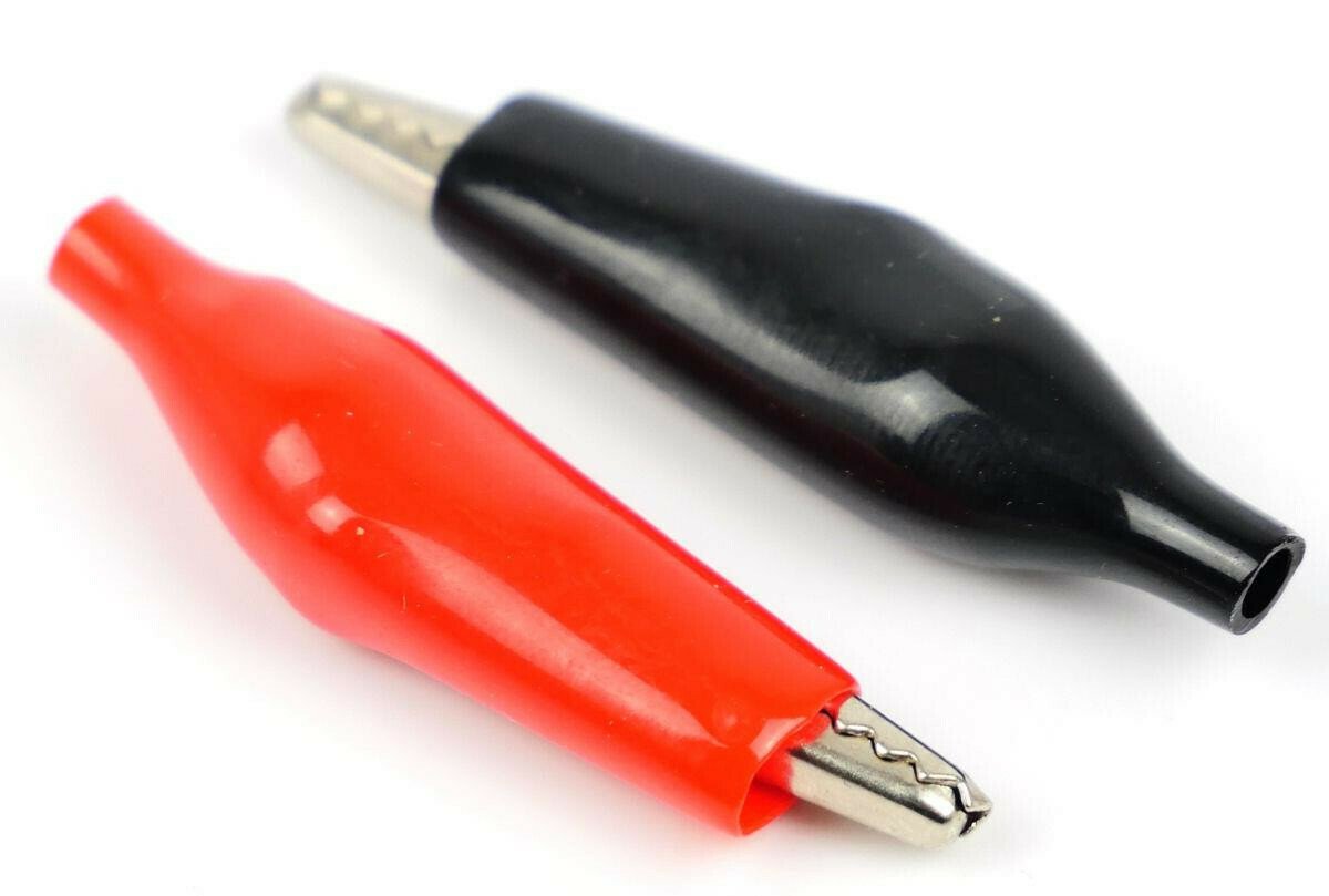 Gaugemaster GM28 Crocodile Clips Red/Black (Pair)