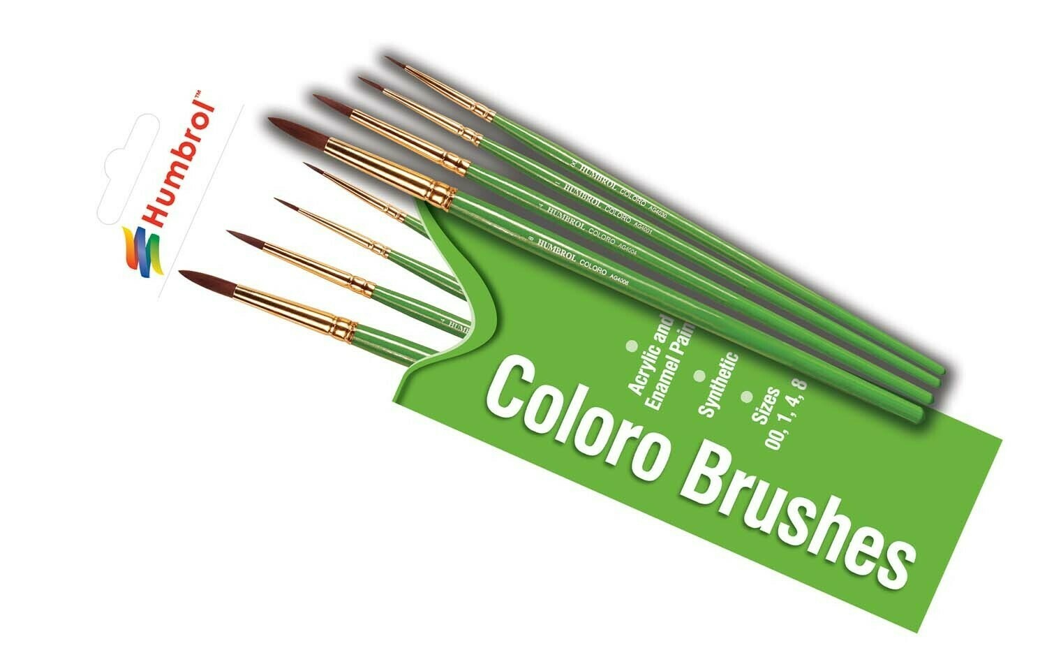 Humbrol Coloro Brush Pack - Size 00/1/4/8