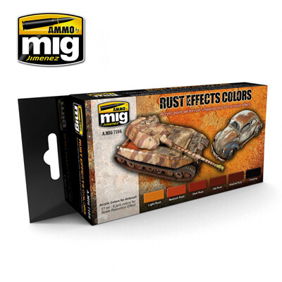 Ammo Mig Rust Effects Acrylic Paint Set
