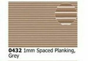 Plastikard 0432 1mm Spaced Planking Grey