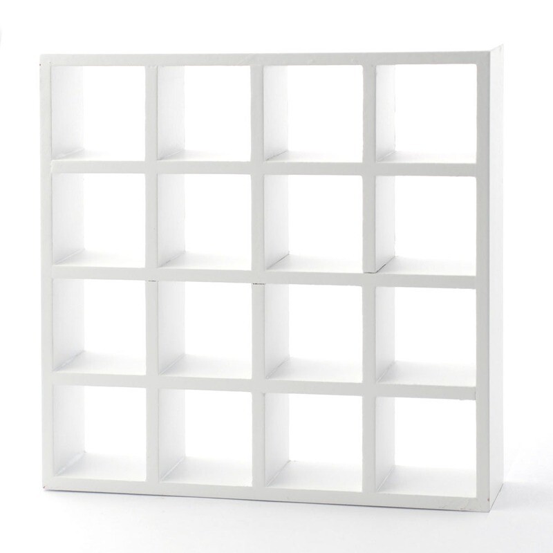 MODERN WHITE CUBE DISPLAY SHELVING