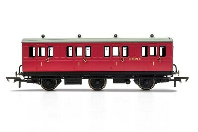 Hornby R40077 BR Crimson 1st Class 4 Door 6 wheel coach. E41373