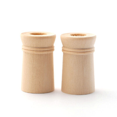 PK OF 2 WOODEN CHIMNEY POTS