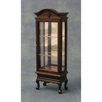 DISPLAY CABINET WITH GLASS SHELF AND MIRROR BEHIND