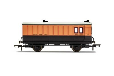 Hornby R40064 LSWR, 4 Wheel Coach, Brake Baggage, 140 - Era 2