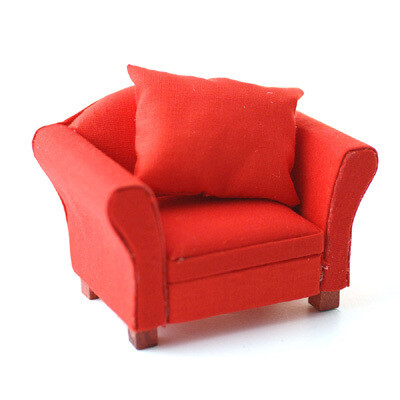 MODERN RED ARMCHAIR