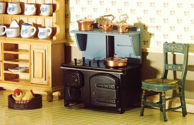 VICTORIAN STOVE WITH SHELF