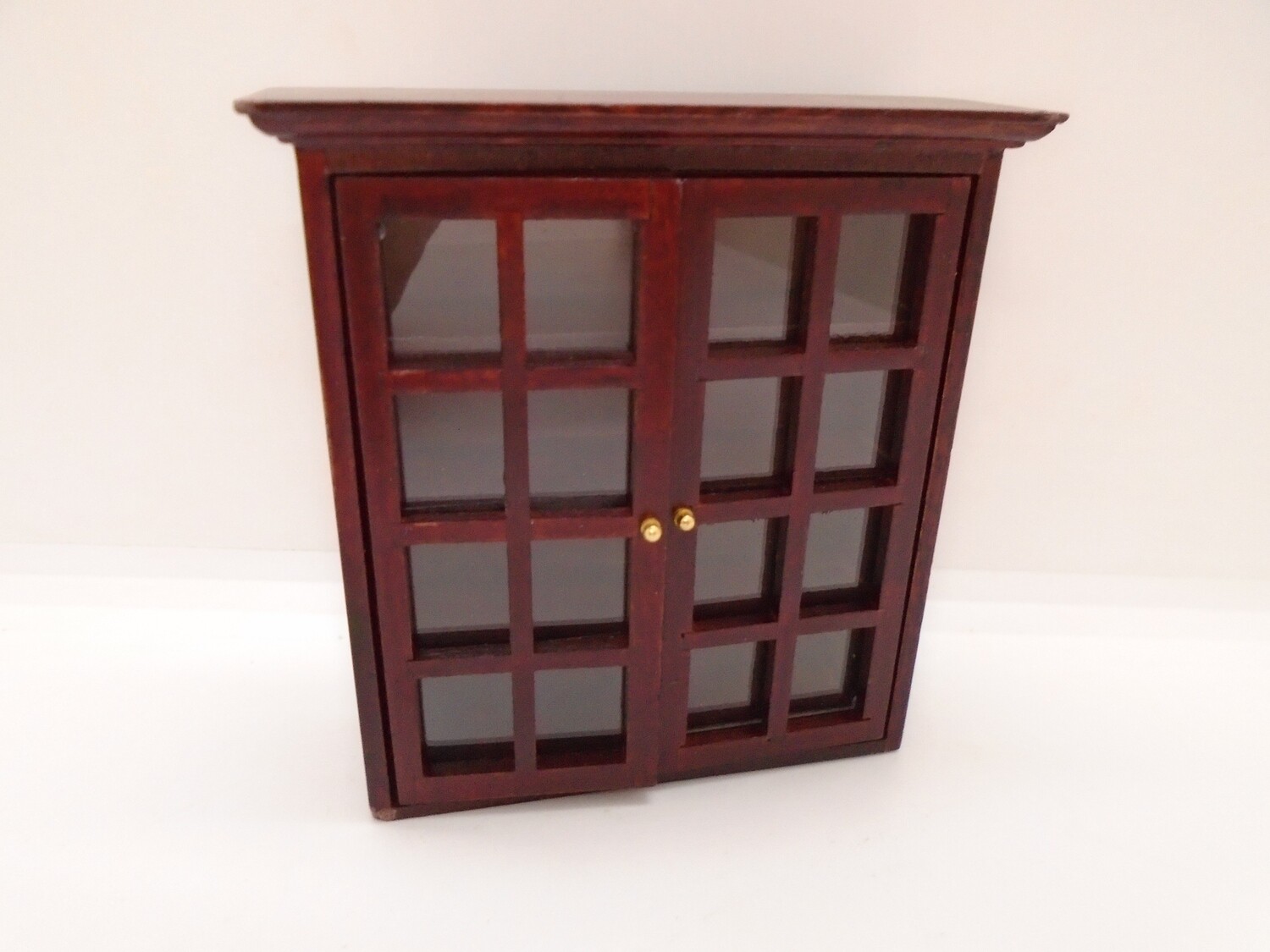 GLASS DISPLAY WALL CABINET IN MAHOGANY