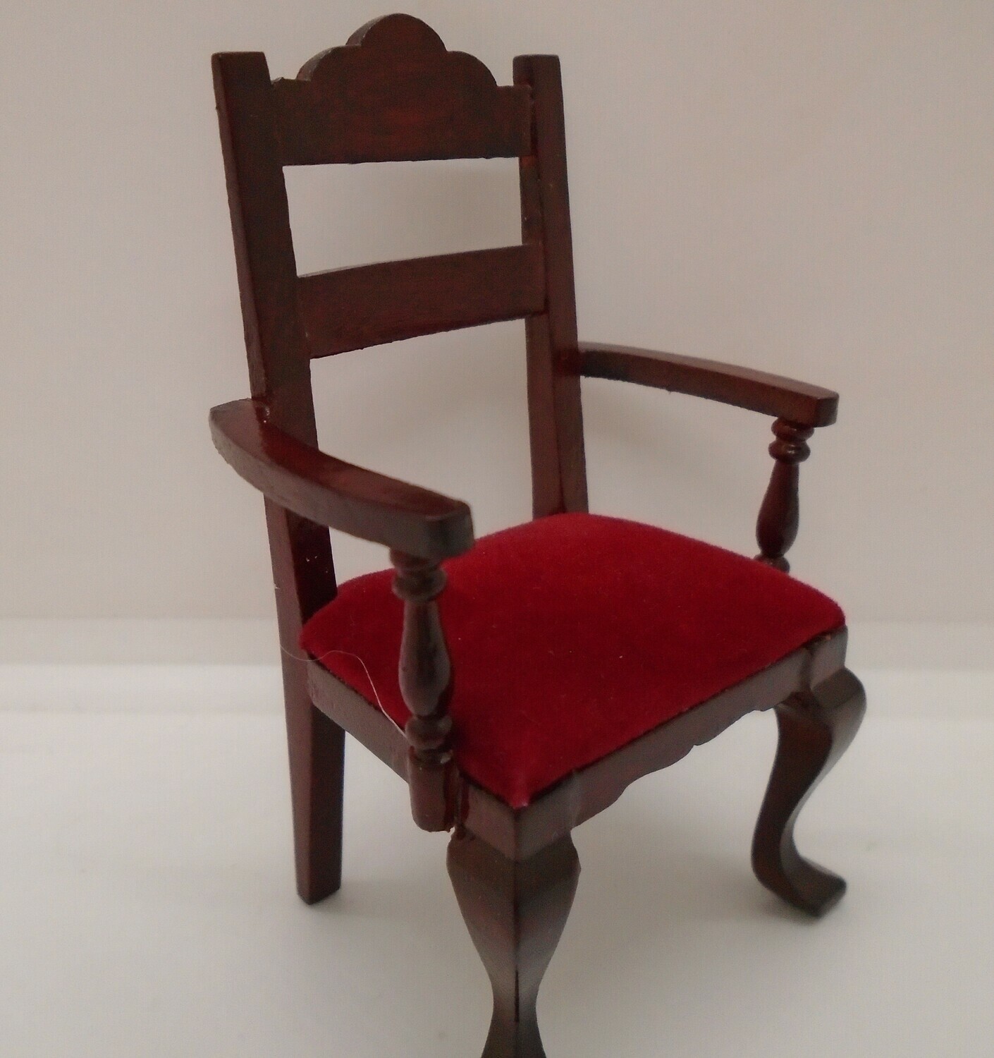 LOW CARVER STYLE CHAIR WITH RED VELVET