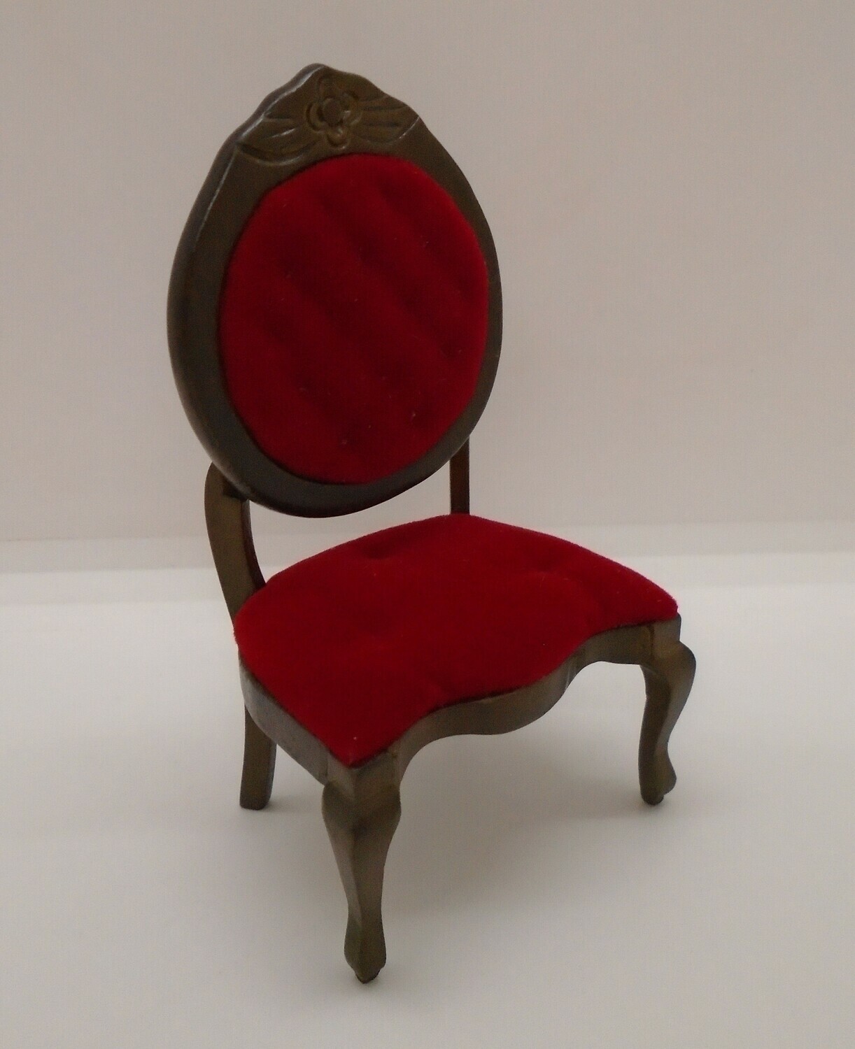 RED VELVET MIRROR BACK SIDE CHAIR