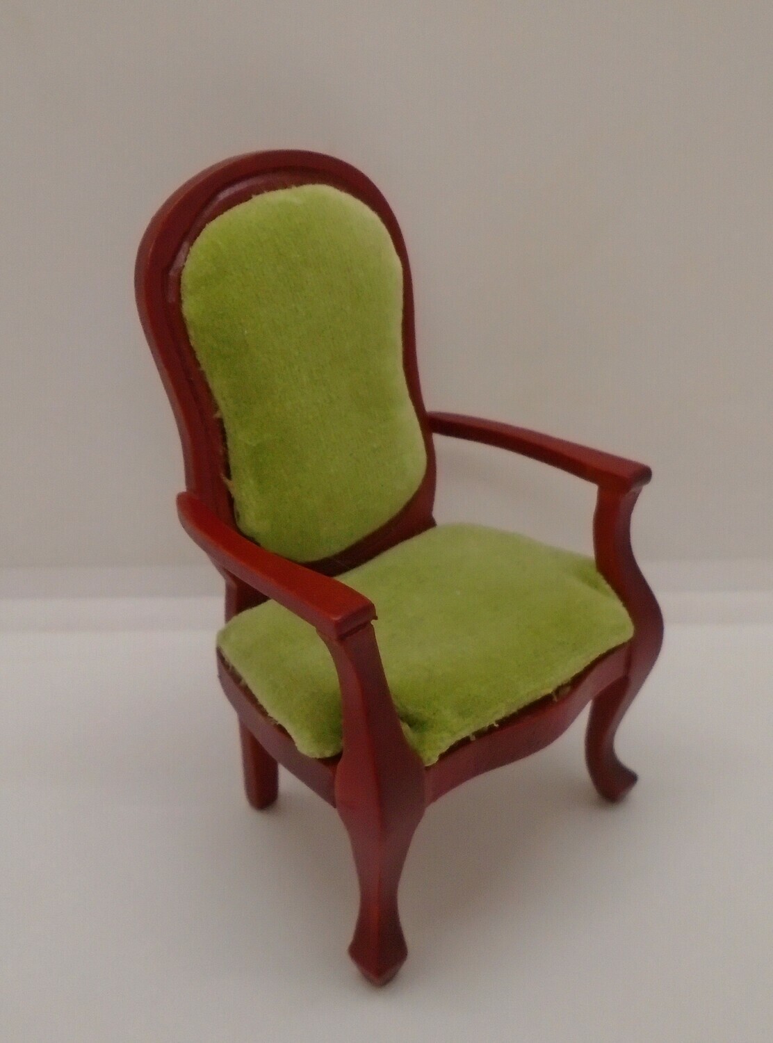 GREEN VELVET ARMCHAIR