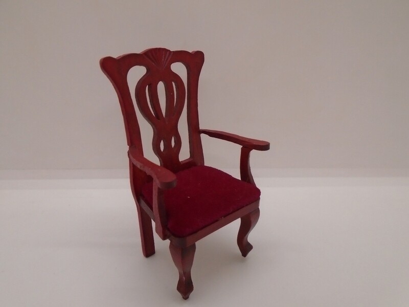 CARVER CHAIR WITH RED VELVET SEAT