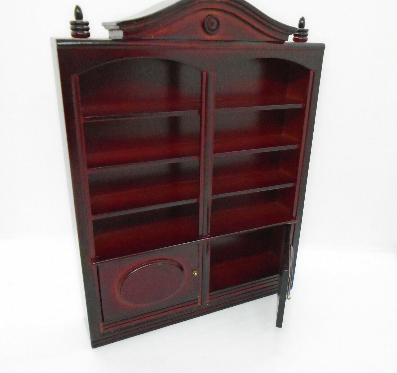 LARGE BOOKCASE/DISPLAY UNIT IN MAHOGANY