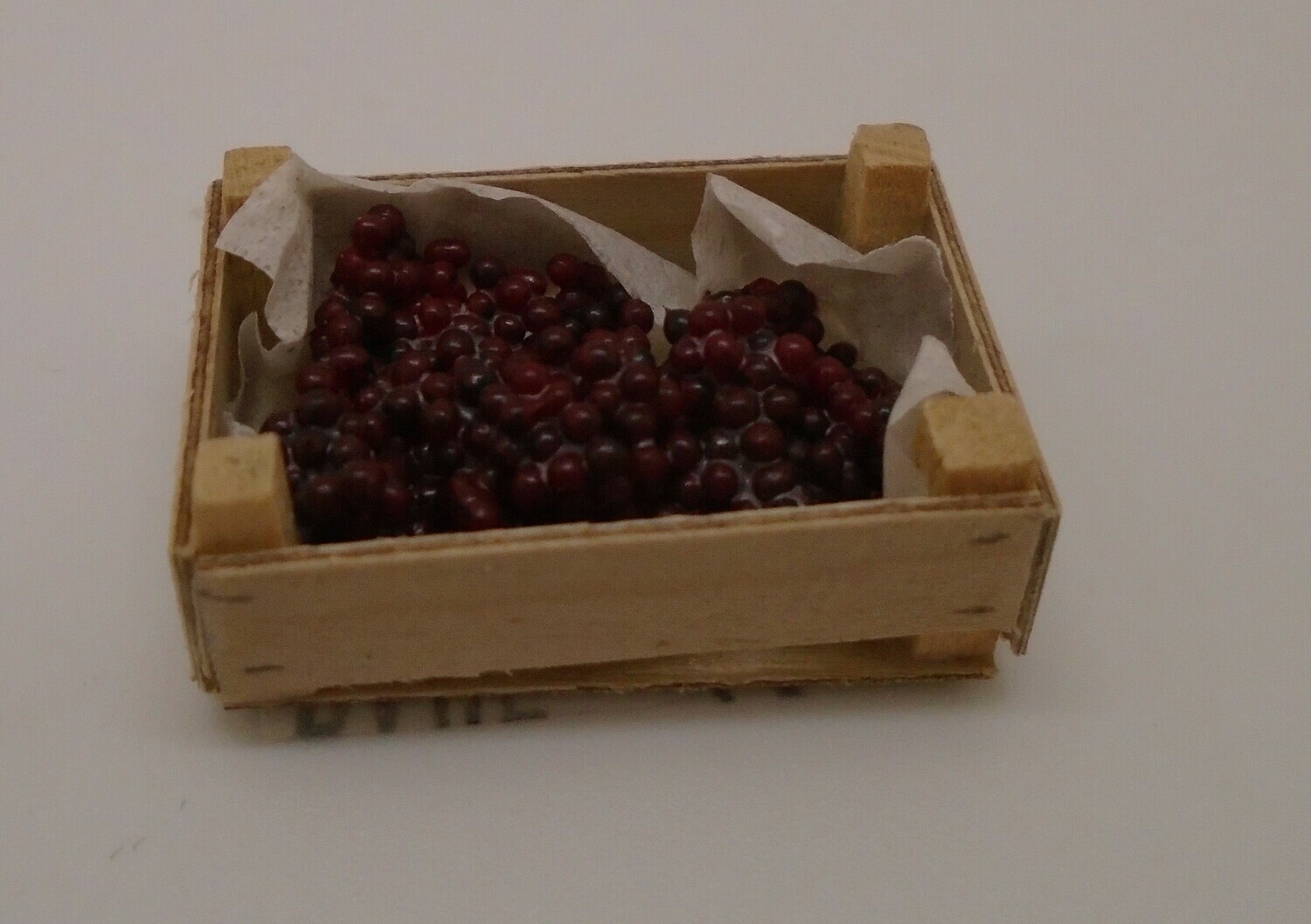 WOODEN CRATE OF HANDCRAFTED GRAPES