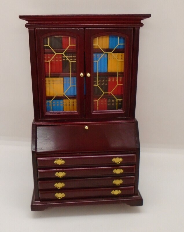 BOOKCASE BUREAU WITH BOOKS