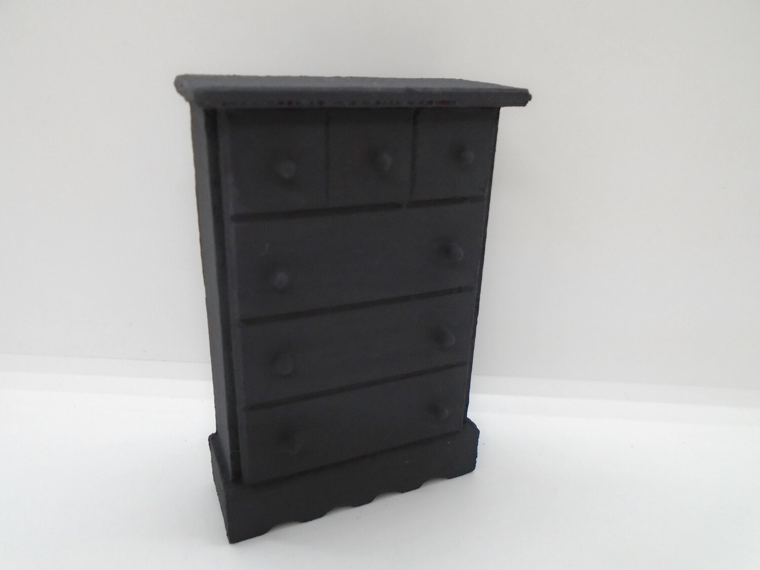 BLACK PAINTED NON OPENING CHEST