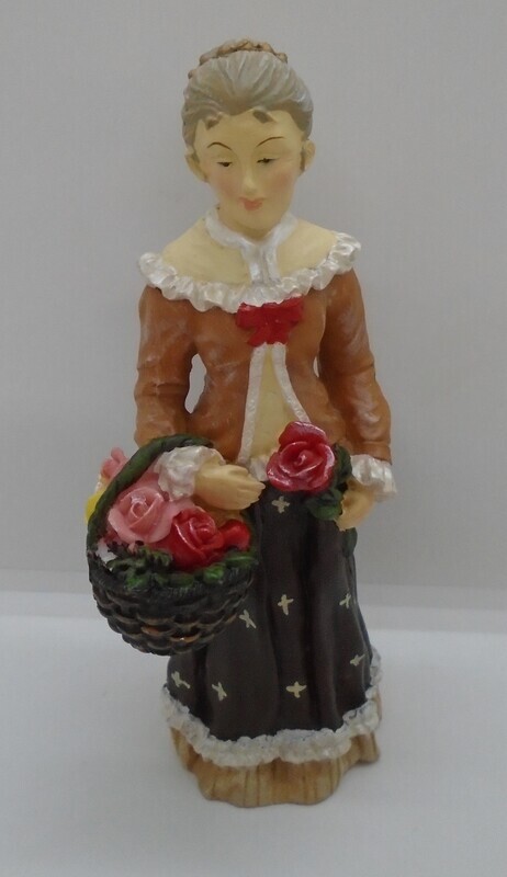 LADY WITH BASKET OF FLOWERS