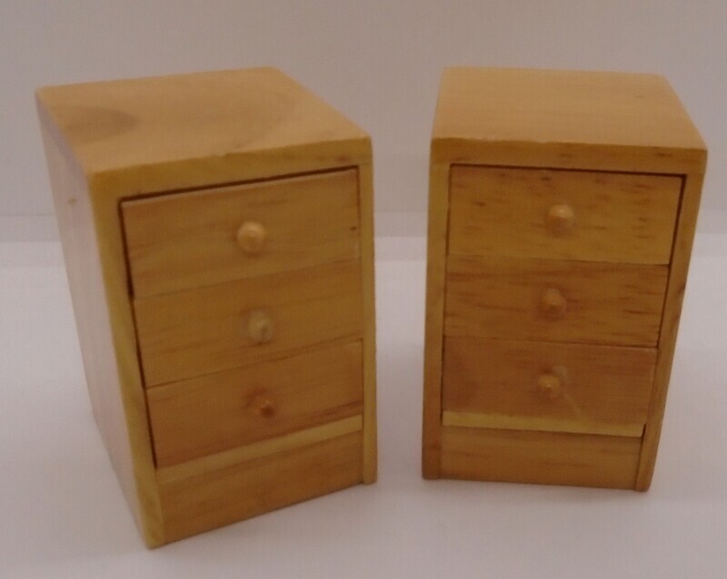 PAIR OF 3 DRAWER CABINETS