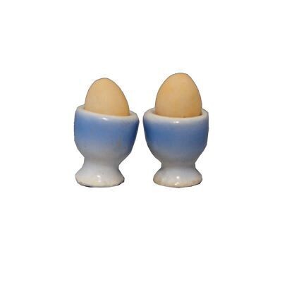 SET OF 4 EGGS IN EGG CUPS