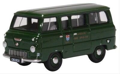 Oxford Diecast 76FDE016 Ford 400E Minibus London Fire Brigade ( Green )