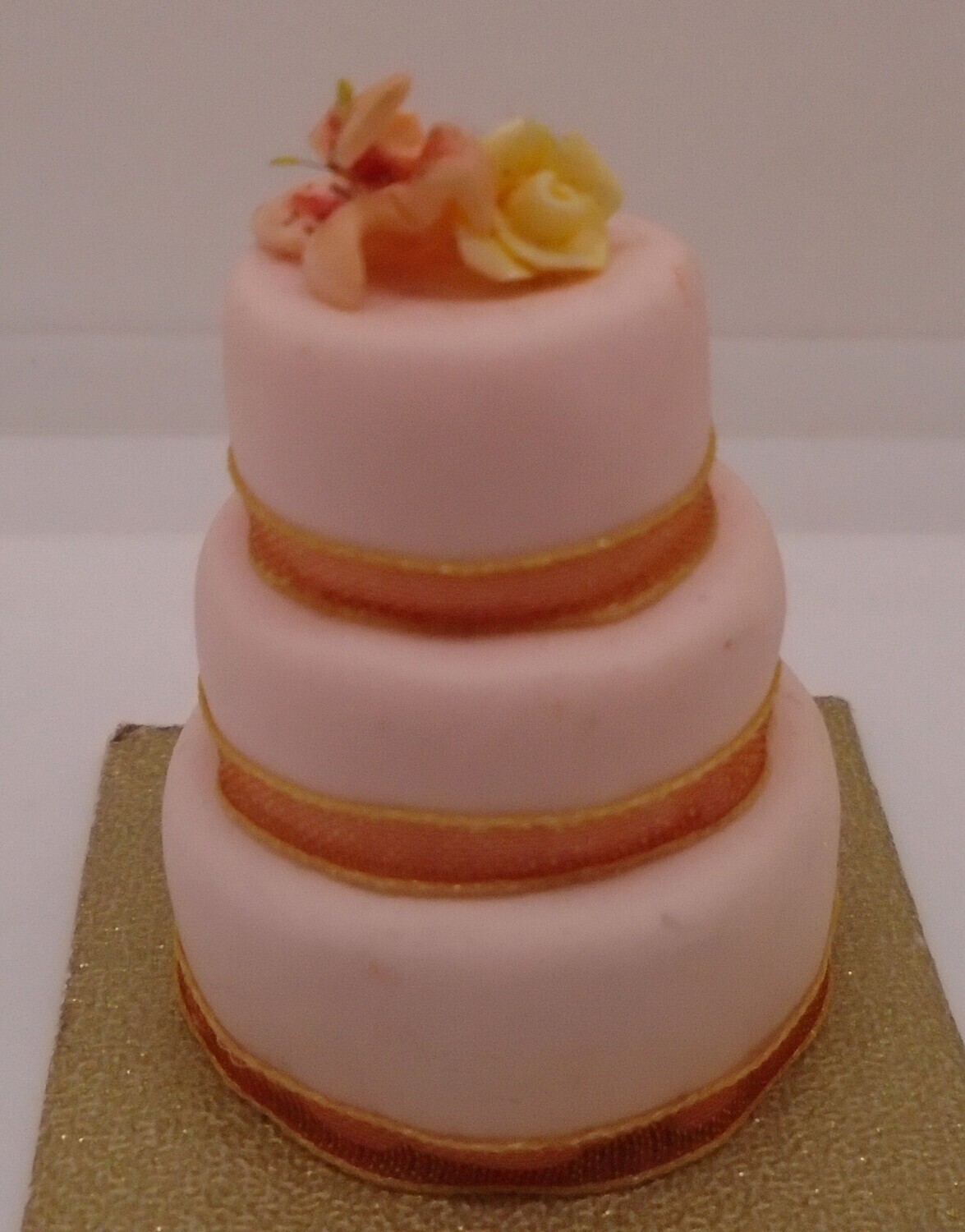 Buy/Send Peach Roses Truffle 2 Tier Cake- 3 Kg Online- FNP